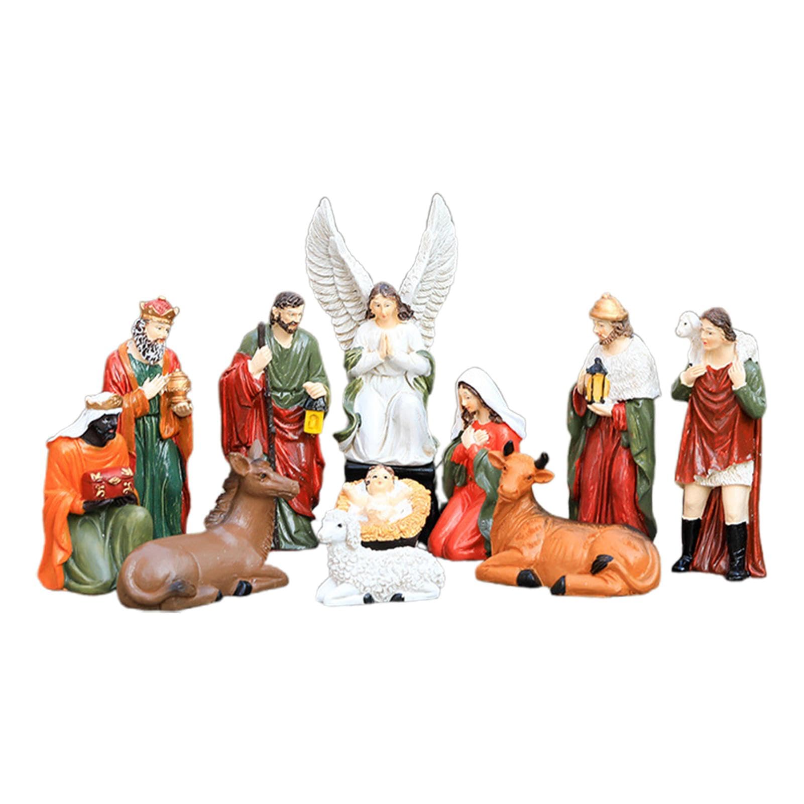 Amazon.co.jp: Mdikawe 樹脂製キリスト降誕シーン、聖家族の置物